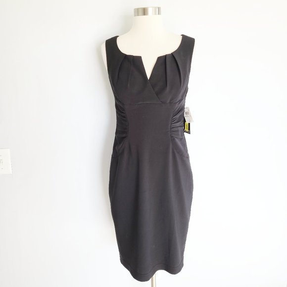 Adrianna Papell side ruched sheath dress